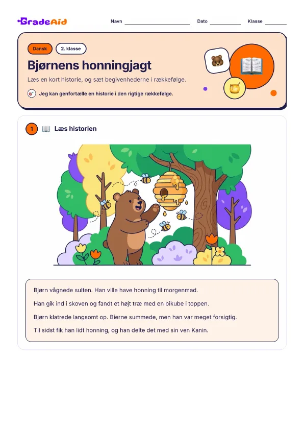 Side 1 af Bjørnens honningjagt