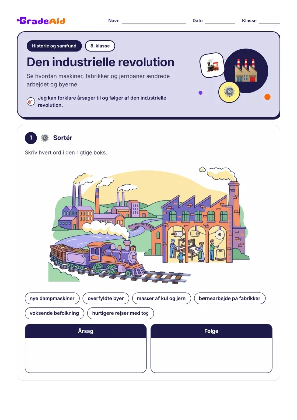 Side 1 af Den industrielle revolution