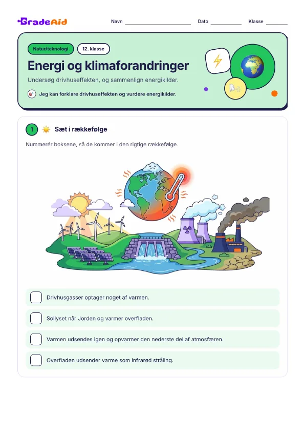 Side 1 af Energi og klimaforandringer