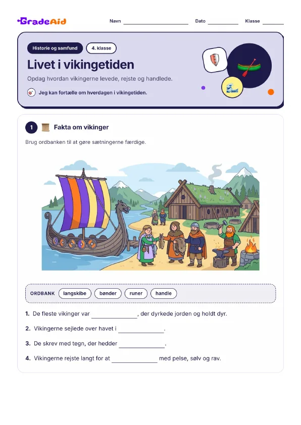 Side 1 af Livet i vikingetiden