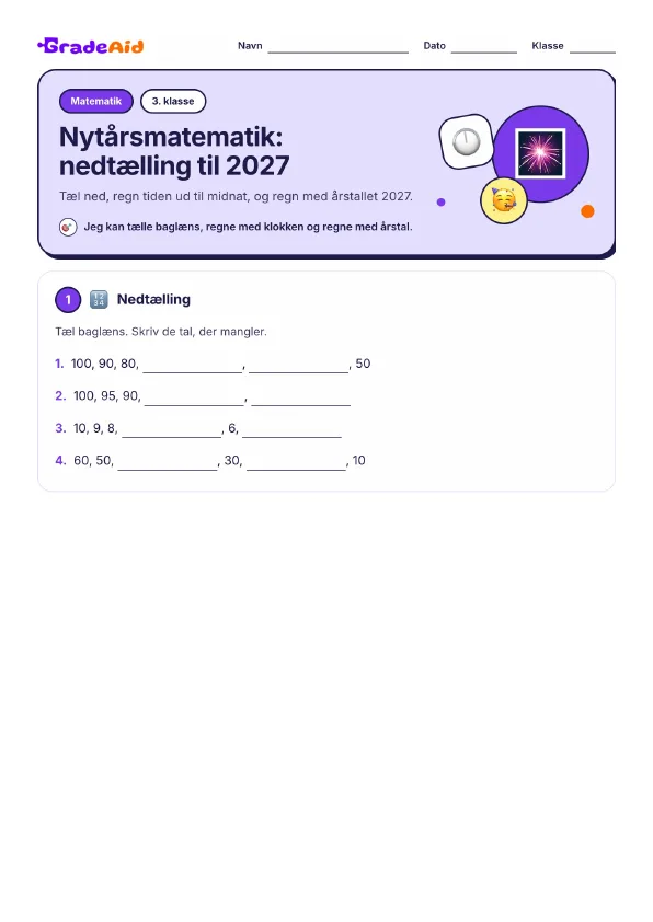 Side 1 af Nytårsmatematik: nedtælling til 2027