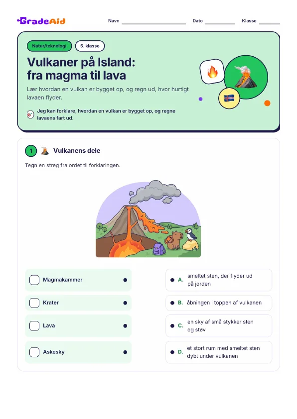 Side 1 af Vulkaner på Island: fra magma til lava