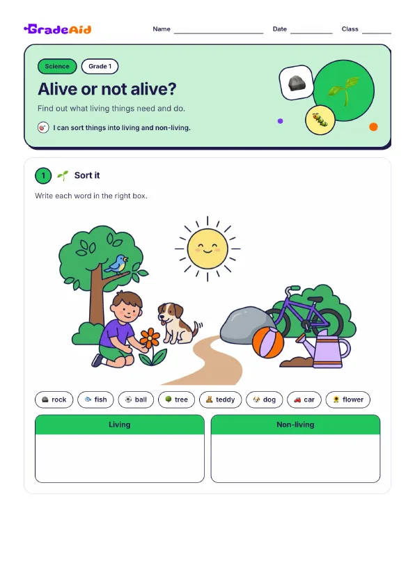 Page 1 of Alive or not alive?