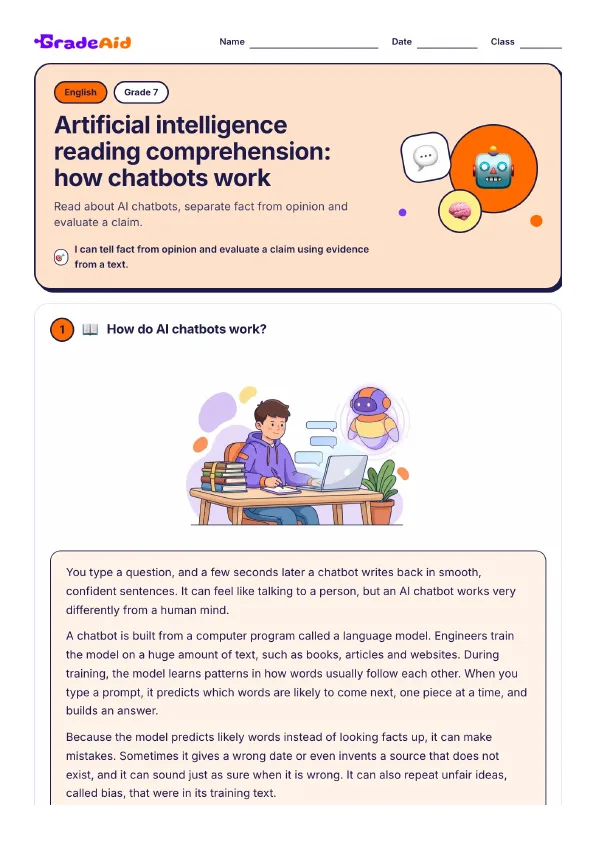 Page 1 of Artificial intelligence reading comprehension: how chatbots work