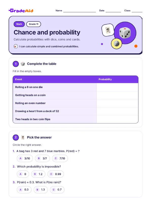 Page 1 of Chance and probability