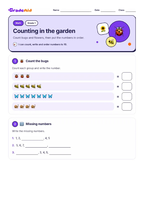Page 1 of Counting in the garden