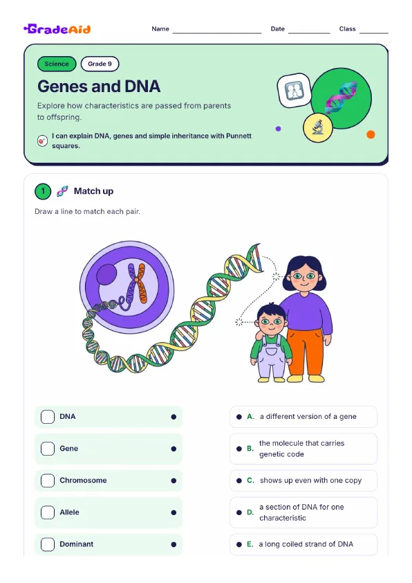 Page 1 of Genes and DNA