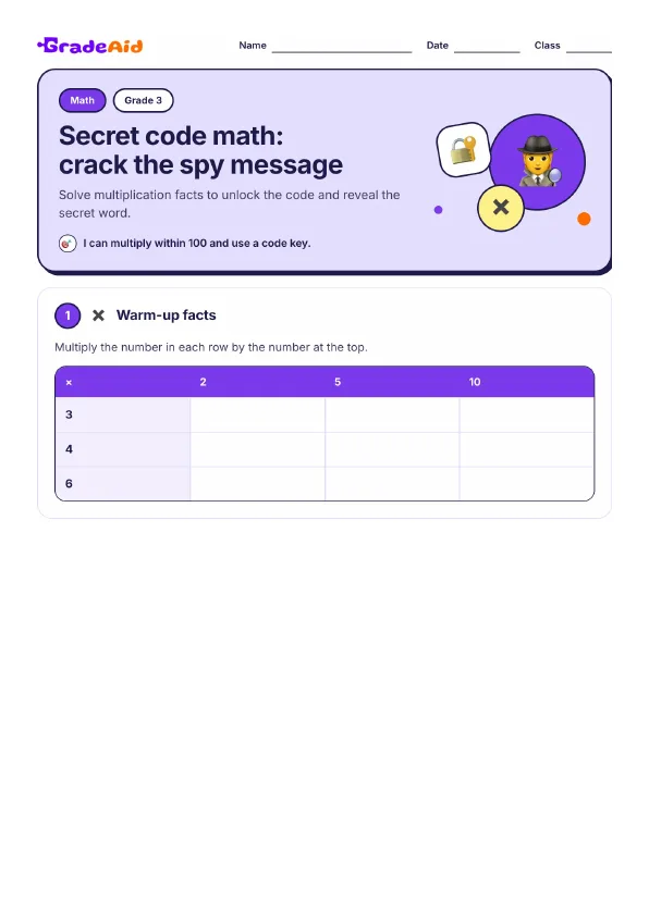 Page 1 of Secret code math: crack the spy message