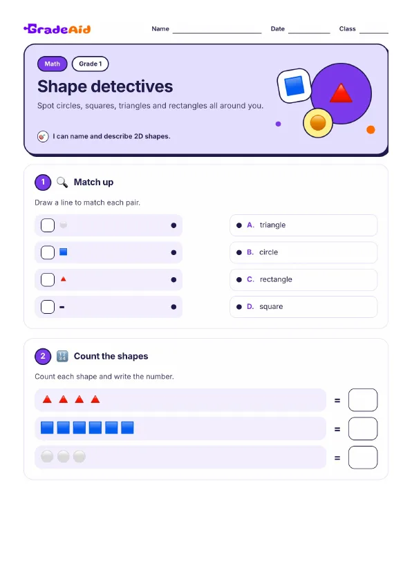 Page 1 of Shape detectives