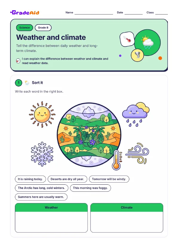 Page 1 of Weather and climate