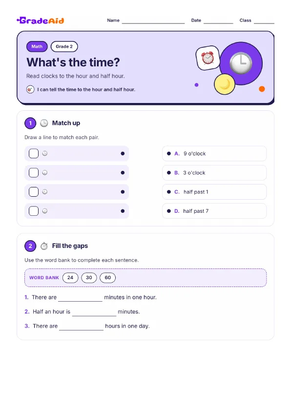 Page 1 of What's the time?