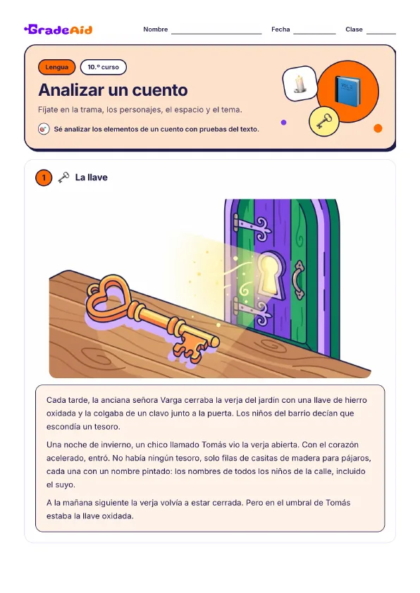 Página 1 de Analizar un cuento