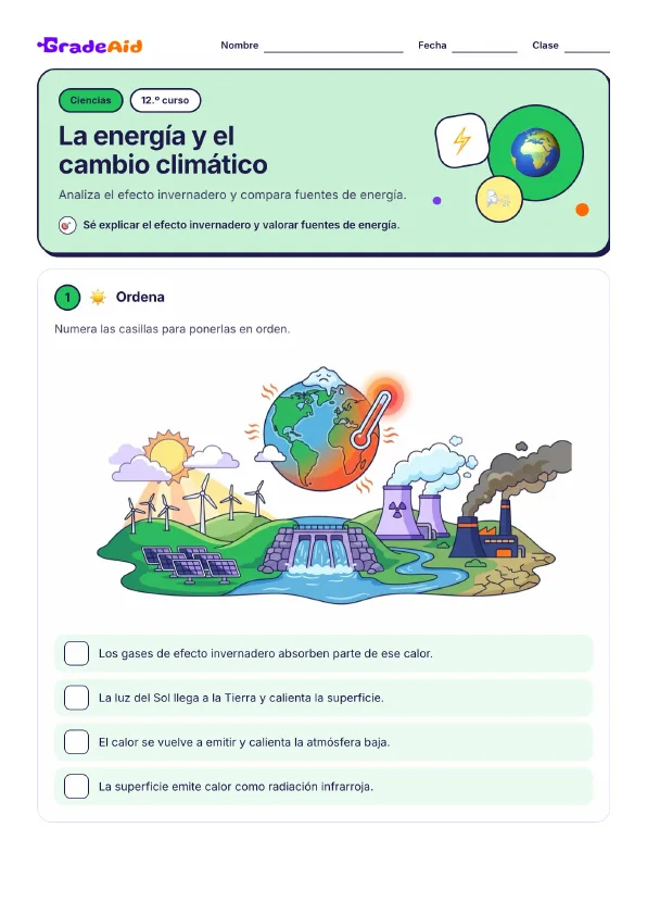 Página 1 de La energía y el cambio climático