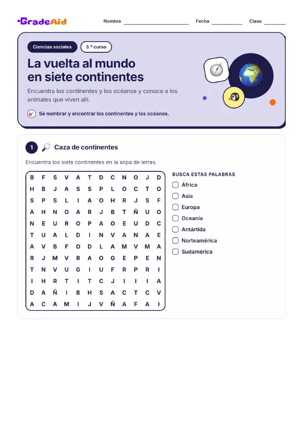 Página 1 de La vuelta al mundo en siete continentes