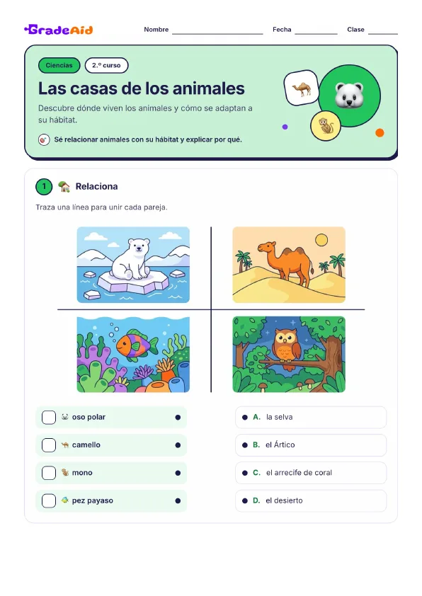 Página 1 de Las casas de los animales