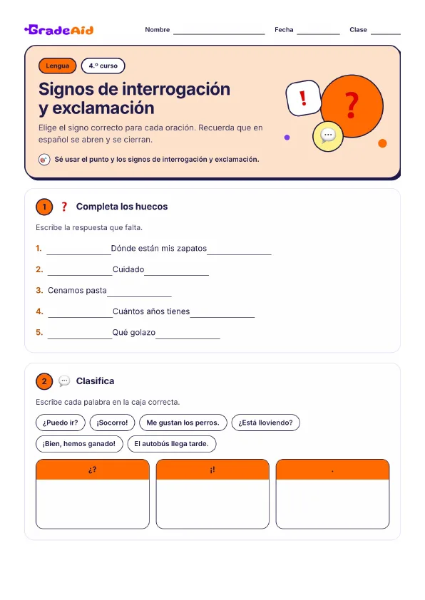Página 1 de Signos de interrogación y exclamación