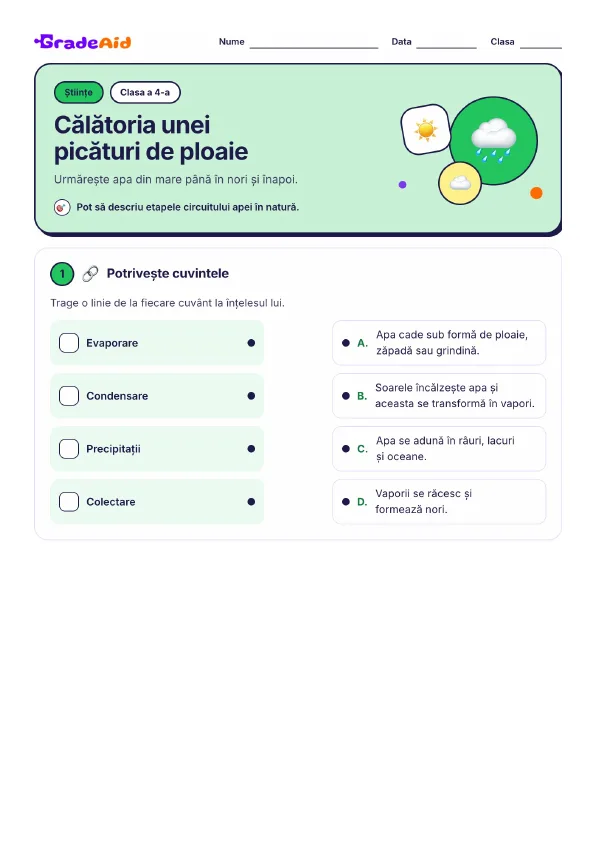 Pagina 1 din Călătoria unei picături de ploaie
