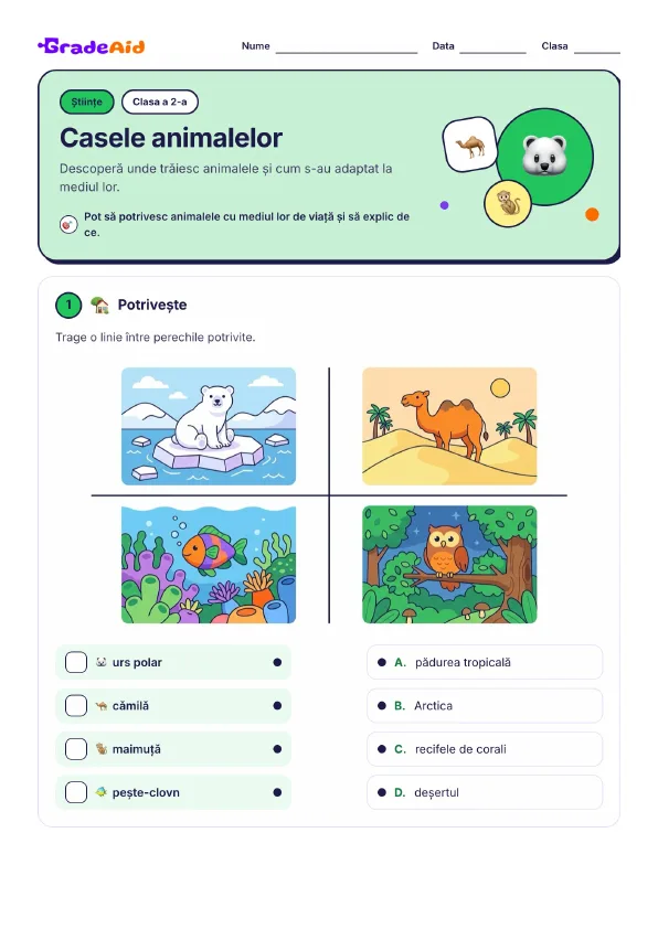 Pagina 1 din Casele animalelor