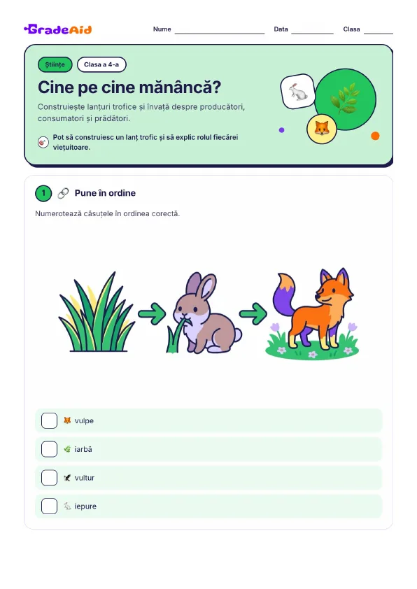 Pagina 1 din Cine pe cine mănâncă?