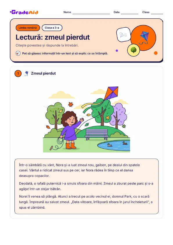 Pagina 1 din Lectură: zmeul pierdut