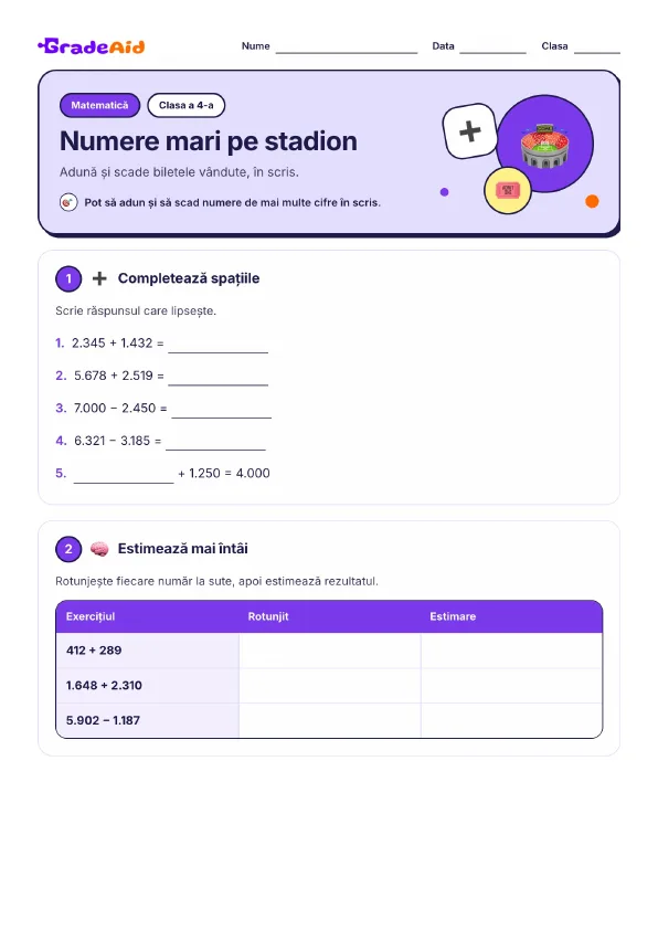 Pagina 1 din Numere mari pe stadion