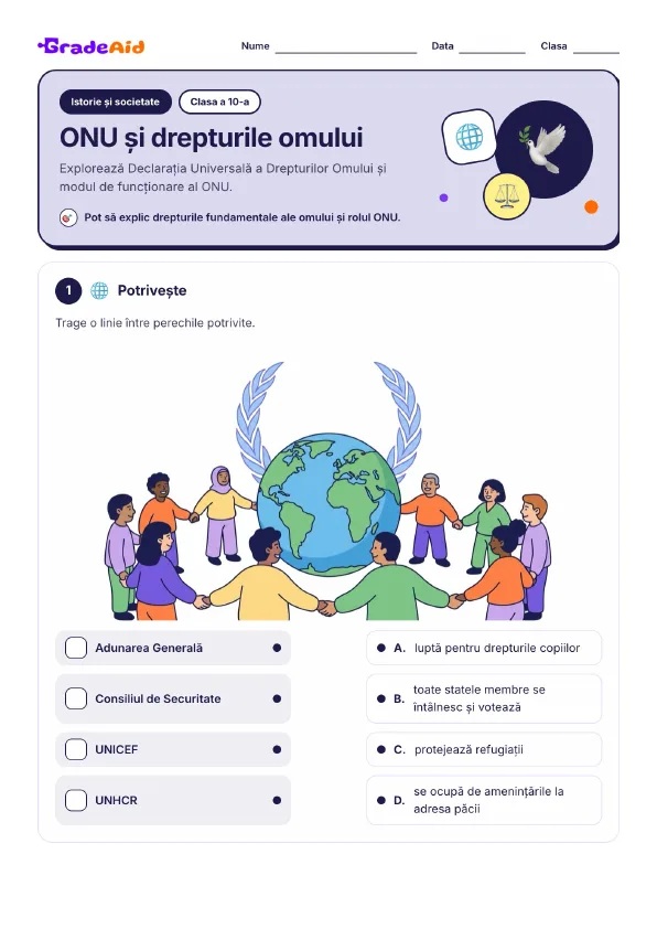 Pagina 1 din ONU și drepturile omului