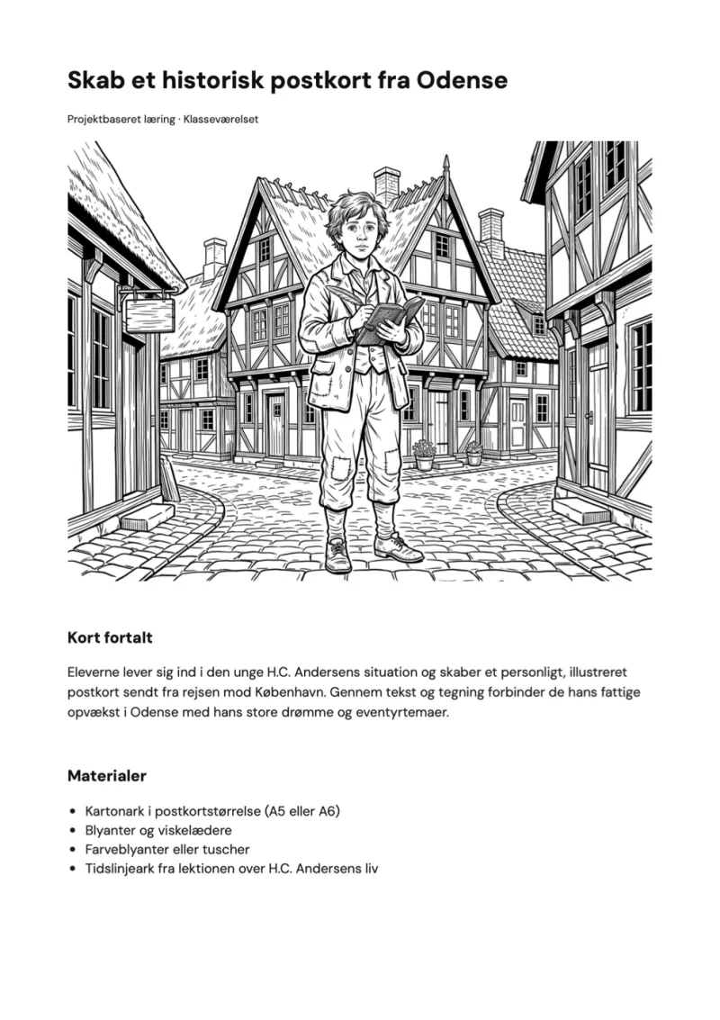 Project: Skab et historisk postkort fra Odense