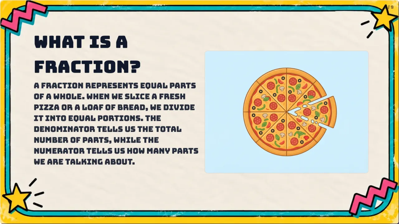 Understanding Fractions Through Food Waste, slide: What is a fraction?